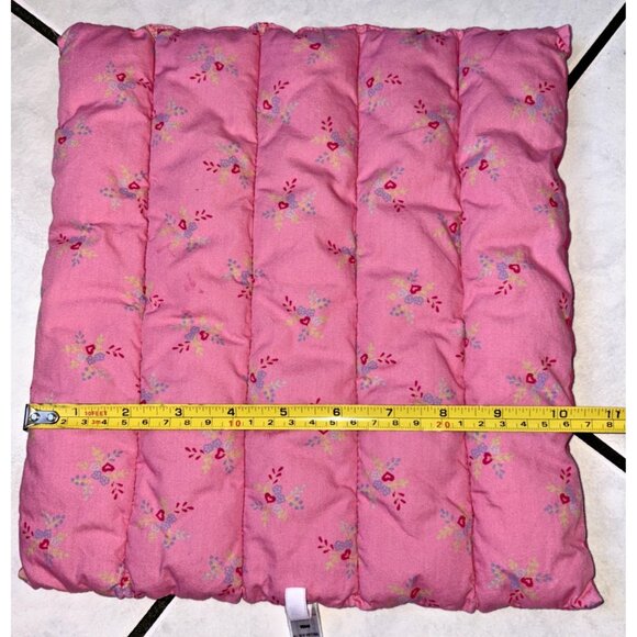 American Girl Bitty Baby Doll Crib Bedding Blanket Pink Hearts Floral V5948 - Picture 4 of 5
